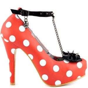 Iron Fist Polka Dot & Spike Heels
